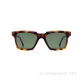 Moda Vintage UV400 Solas de acetato quadrado